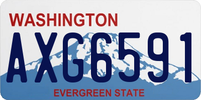 WA license plate AXG6591