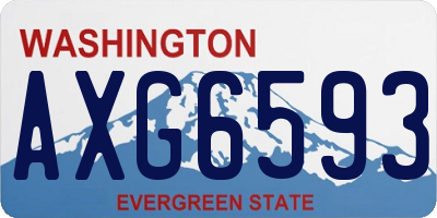 WA license plate AXG6593