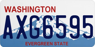 WA license plate AXG6595