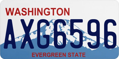 WA license plate AXG6596