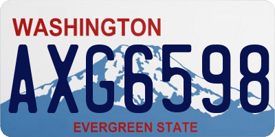WA license plate AXG6598
