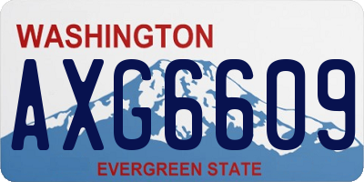 WA license plate AXG6609
