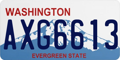 WA license plate AXG6613