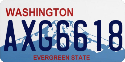 WA license plate AXG6618