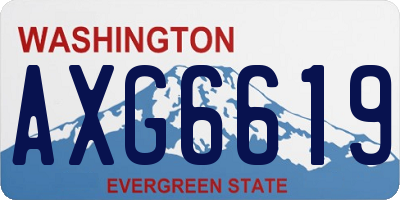 WA license plate AXG6619
