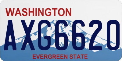WA license plate AXG6620