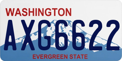 WA license plate AXG6622