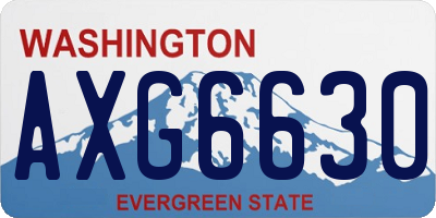 WA license plate AXG6630