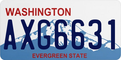 WA license plate AXG6631
