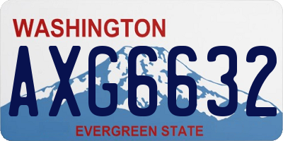 WA license plate AXG6632