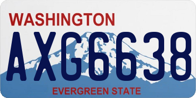 WA license plate AXG6638