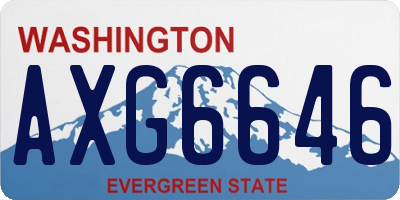 WA license plate AXG6646