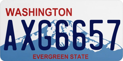 WA license plate AXG6657