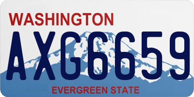 WA license plate AXG6659