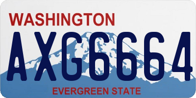 WA license plate AXG6664