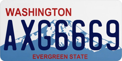 WA license plate AXG6669