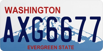 WA license plate AXG6677