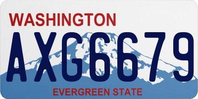 WA license plate AXG6679