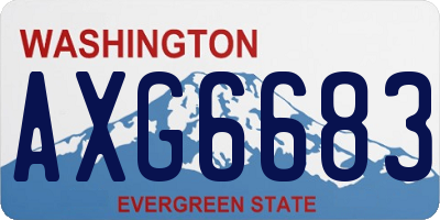 WA license plate AXG6683