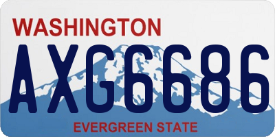 WA license plate AXG6686