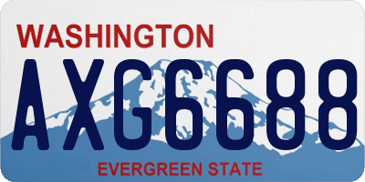 WA license plate AXG6688