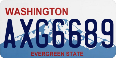 WA license plate AXG6689