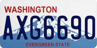 WA license plate AXG6690