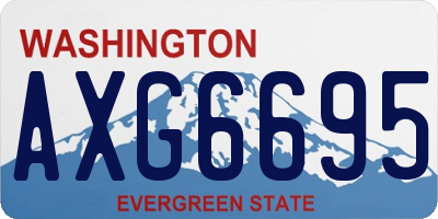 WA license plate AXG6695