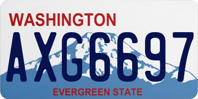WA license plate AXG6697