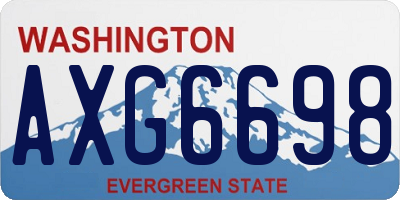 WA license plate AXG6698