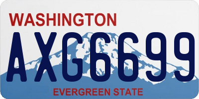 WA license plate AXG6699