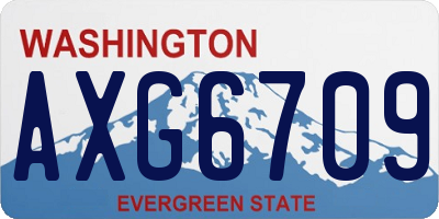 WA license plate AXG6709