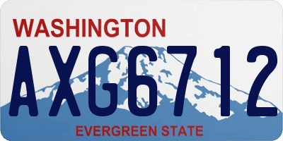 WA license plate AXG6712