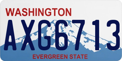 WA license plate AXG6713