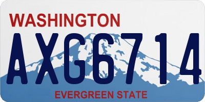 WA license plate AXG6714