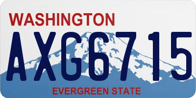WA license plate AXG6715