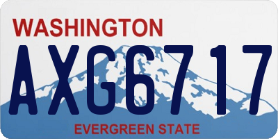 WA license plate AXG6717