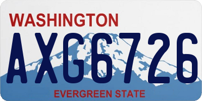 WA license plate AXG6726