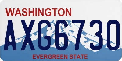 WA license plate AXG6730