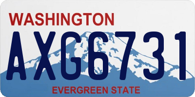 WA license plate AXG6731