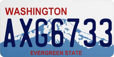 WA license plate AXG6733