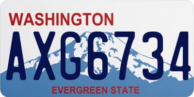 WA license plate AXG6734