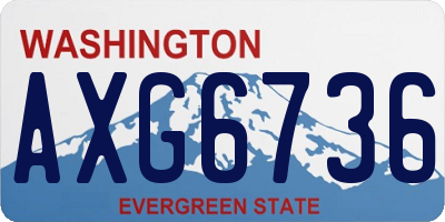 WA license plate AXG6736