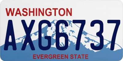 WA license plate AXG6737