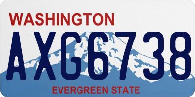 WA license plate AXG6738