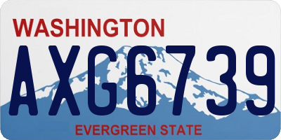 WA license plate AXG6739