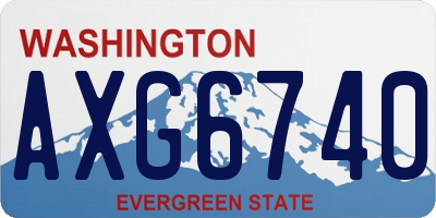 WA license plate AXG6740