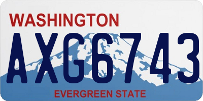 WA license plate AXG6743