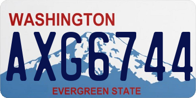 WA license plate AXG6744