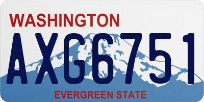 WA license plate AXG6751